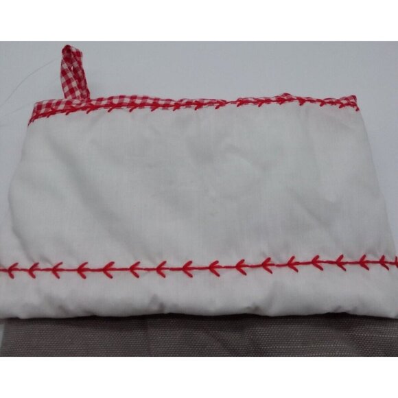 Pottery Barn Kids Christmas Stocking Santa & Sleigh Holiday Quilted Xmas Grey - Picture 4 of 11